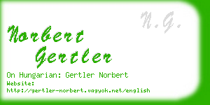 norbert gertler business card